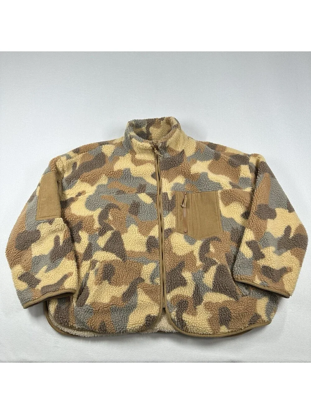 A Beautiful Soul Women’s Tan Brown Camo Sherpa Plus Size C 3x